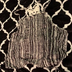 tribal print high neck top